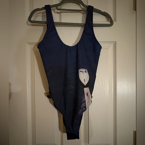 Orlebar Brown Blue One Piece Swimsuit Scoop Neck - Picture 1 of 4